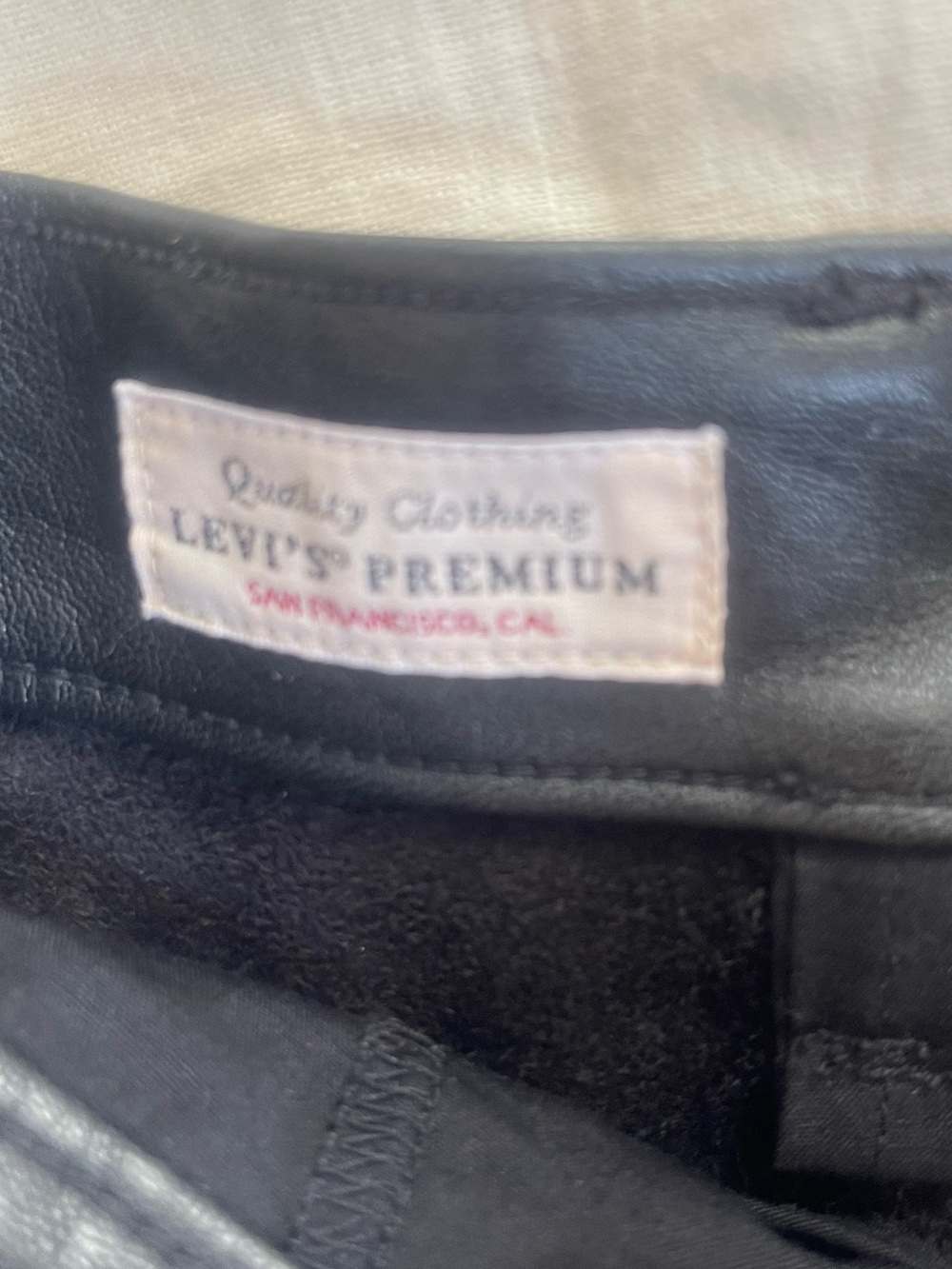 Black Faux Leather Trouser Pants - Picture 8 of 9